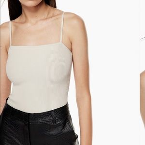 Sculpt Knit Cami Tank - Aritzia in Matte Pearl